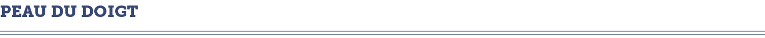 peau du doigt